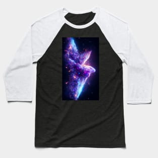 Galactic Wing - The Blue and Purple Nebula Baseball T-Shirt
